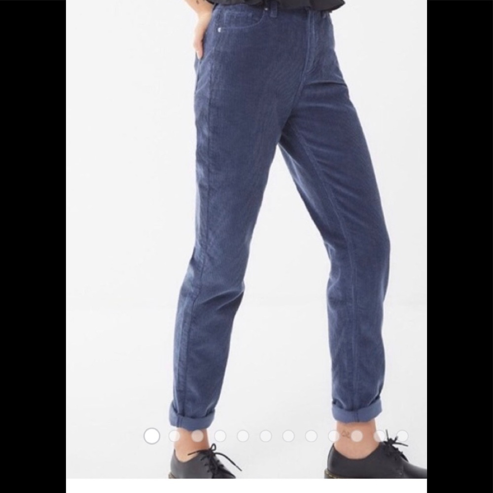 BDG mom high rise corduroy blue
